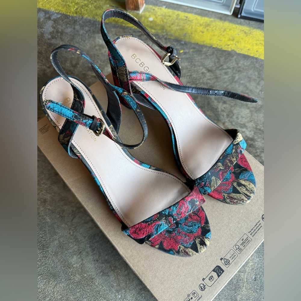 BCBG Women's Colorful Strappy Heels